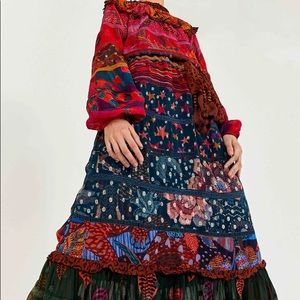 FARM RIO LAYERED MIXED PRINT MAXI, NWT, XL